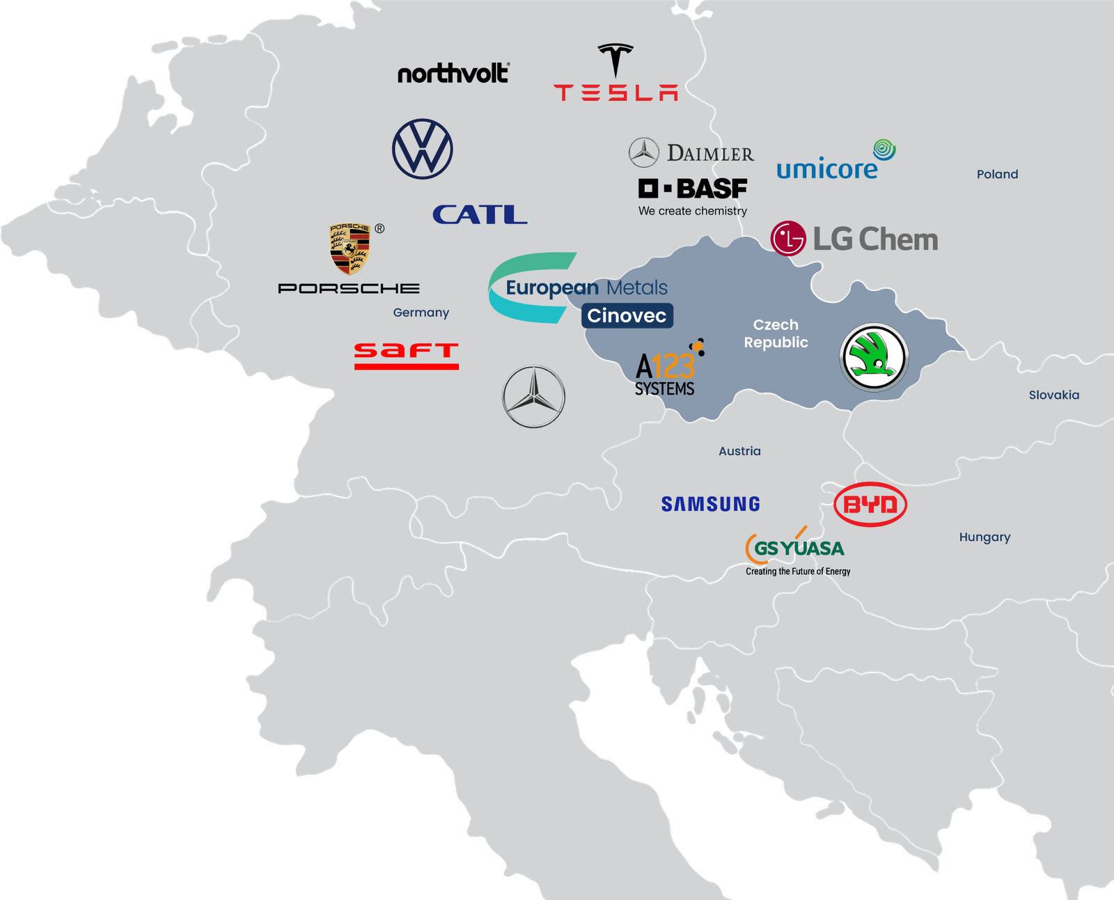 Cinovec Project Location Map
